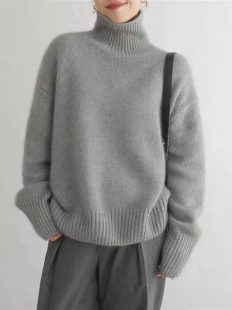 Celestine | High Collar Cashmere Sweater