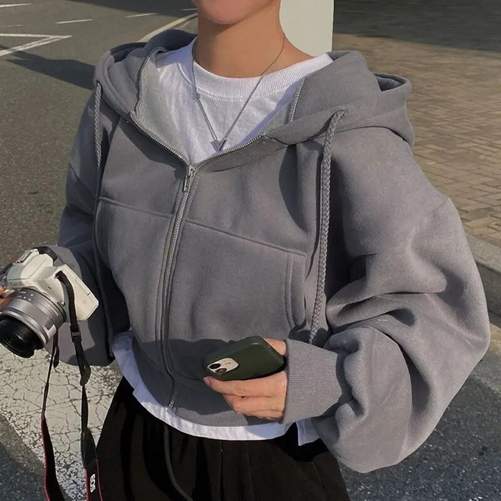 Marisol Faye | Cropped Zip Up Hoodie