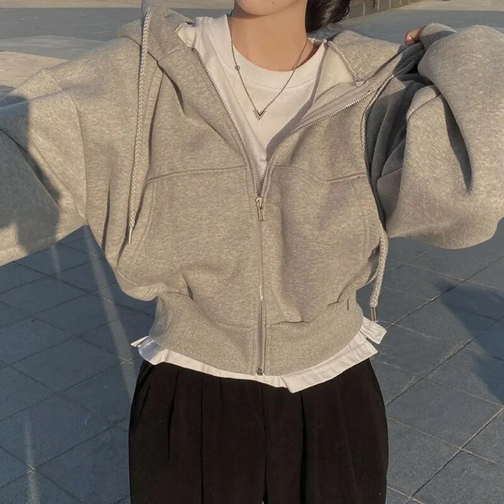 Marisol Faye | Cropped Zip Up Hoodie