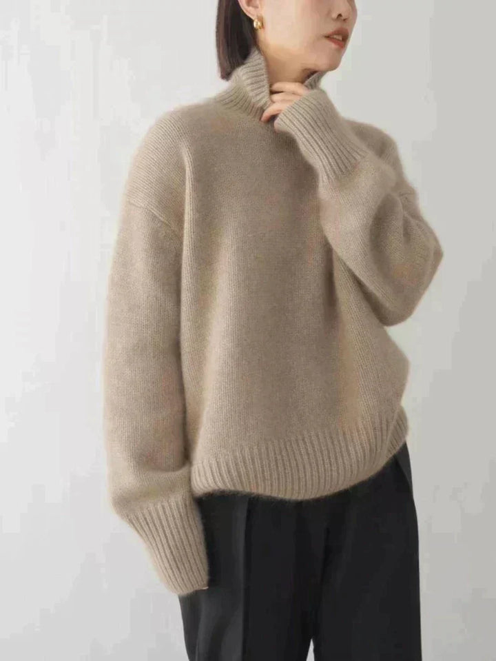 Celestine | High Collar Cashmere Sweater