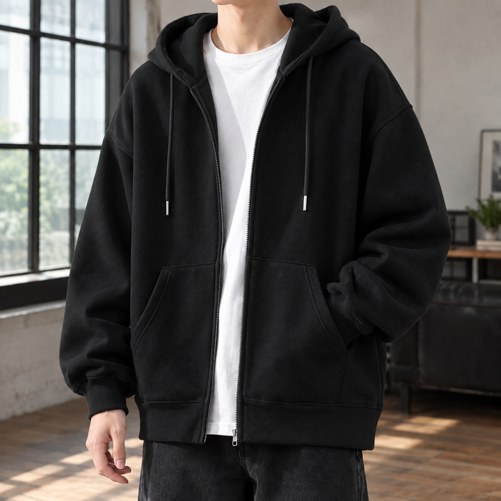 Adrian | Zip Front Oversized Hoodie