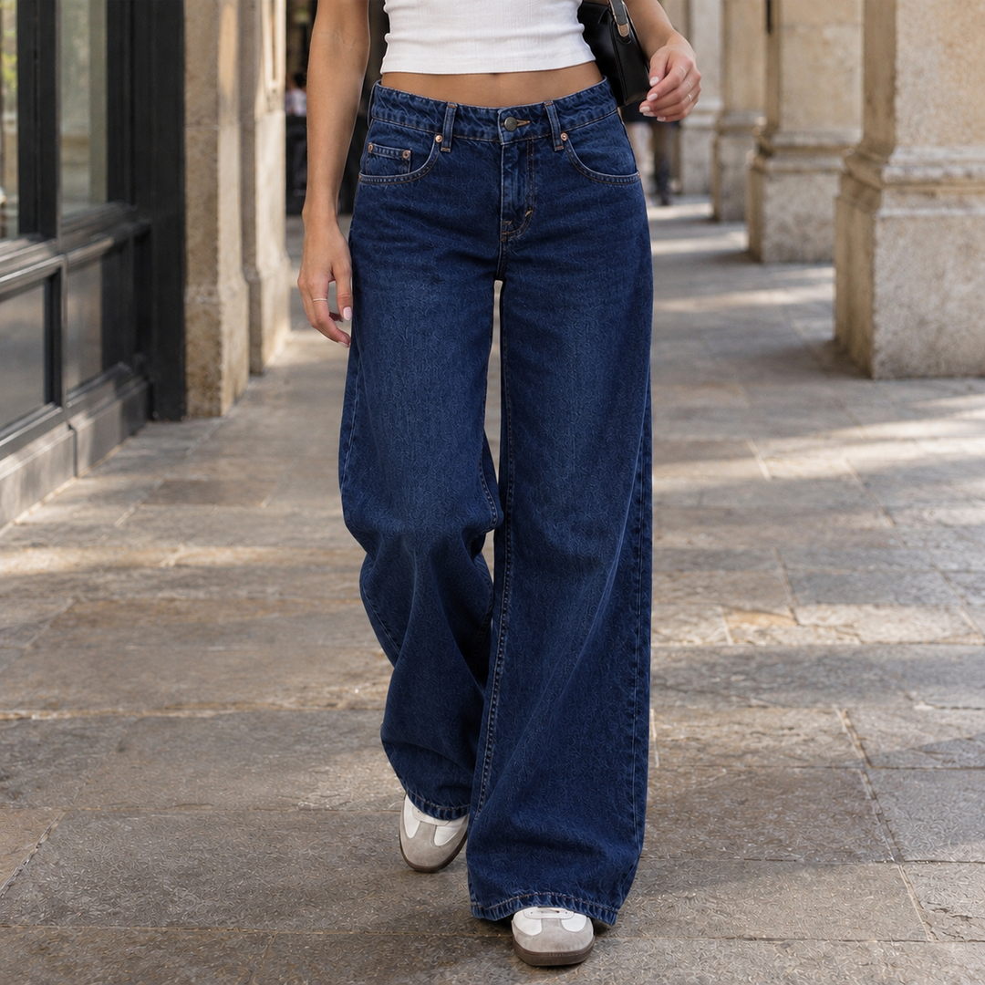 Marisol Wren | Low-Rise Wide Leg Jeans